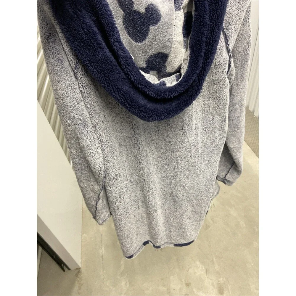 Disney Mickey Mouse Silhouette Blue Plush Hooded Nightgown Size M - Picture 15 of 16